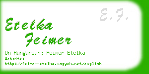 etelka feimer business card